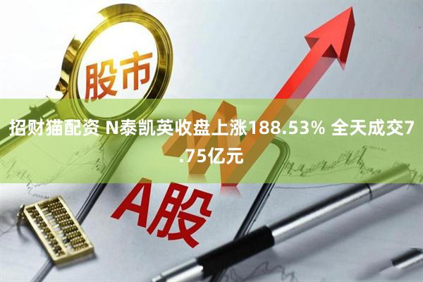 招财猫配资 N泰凯英收盘上涨188.53% 全天成交7.75亿元